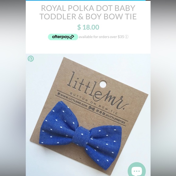 Little Mister Botton Bow Ties 2 Pieces Infant Set - Picture 3 of 4